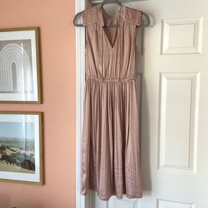 H&M Beautiful Satin Pink Midi Dress